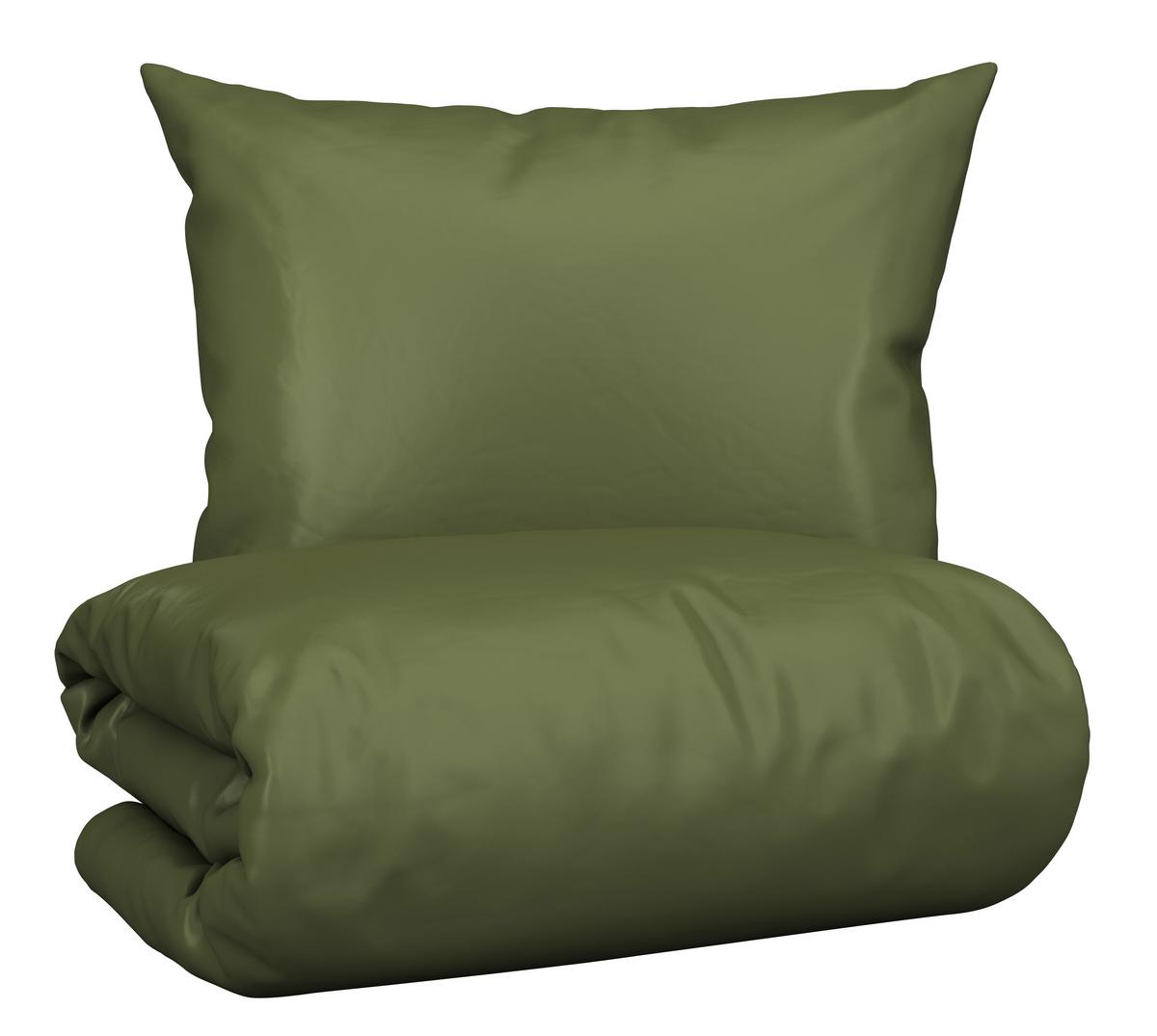 Posteljnina Alex Uni - olivno zelena , Moderno, tekstil (140/200cm) - Premium Living