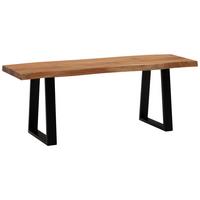 Garderobna Klop Garderobenbank - svetlo rjava/črna, Design, kovina/les (120/40/45,5cm) - MID.YOU