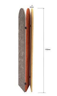 SKÄRMVÄGG DIDI -EXKLUSIV- - brun/grå, Klassisk, trä/textil (120/170/2cm) - Mömax