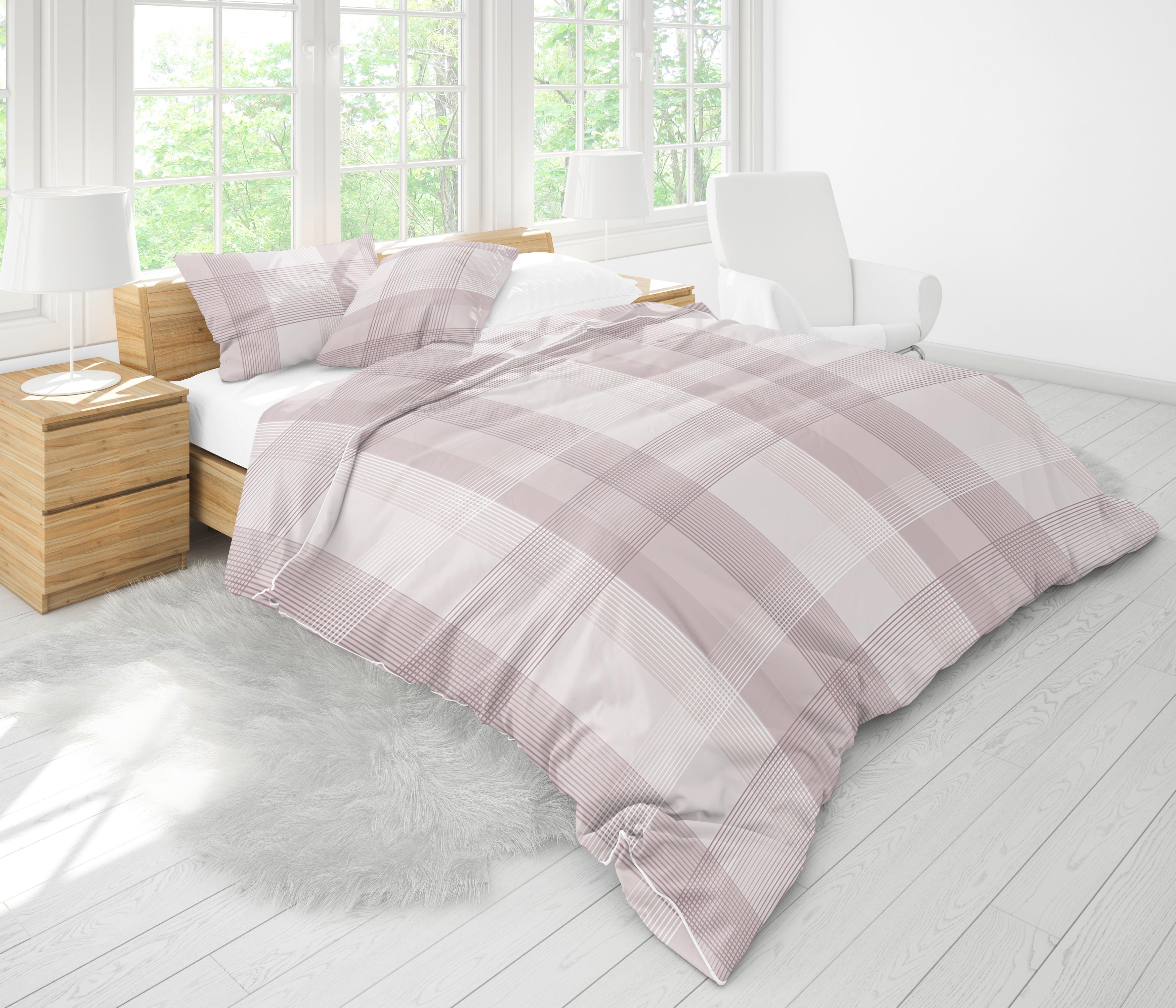 Ágyneműhuzat-garnitúra 3 Részes Anne Taupe - textil (140/200cm)