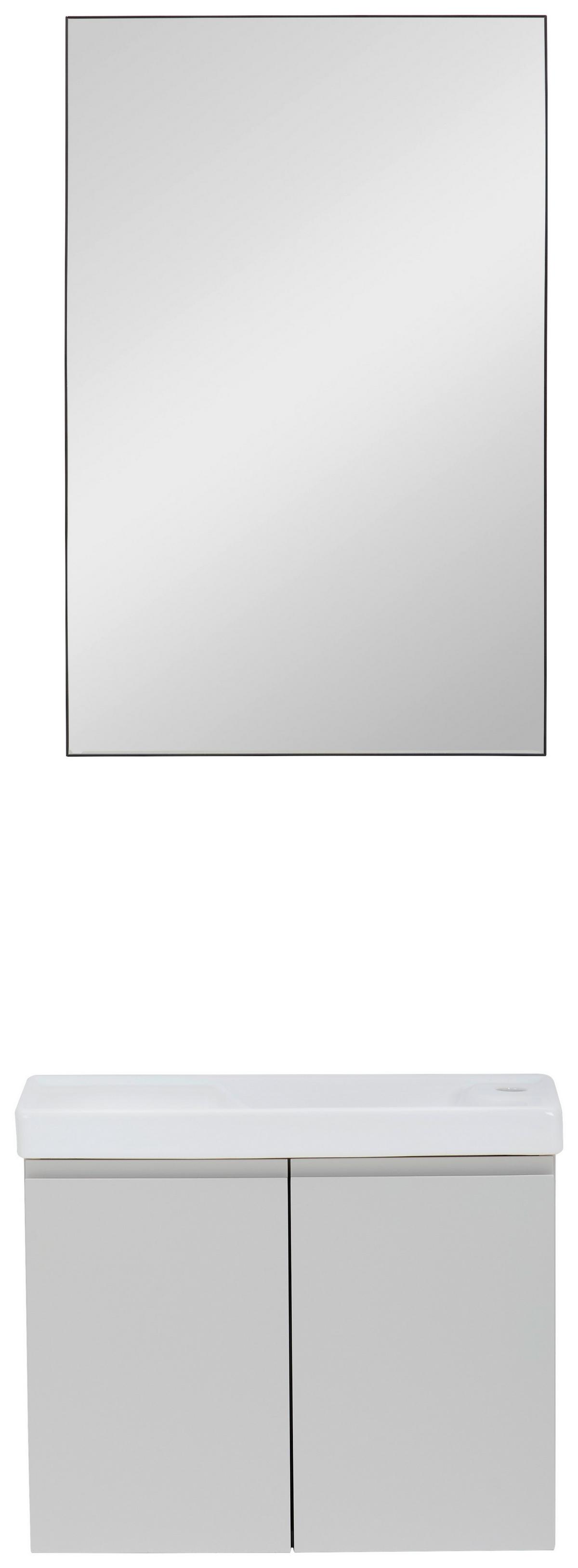 ŁAZIENKA COAST - biały wysoki połysk/kaszmir, Modern, materiał drewnopochodny/ceramika (60/140/22cm) - MID.YOU