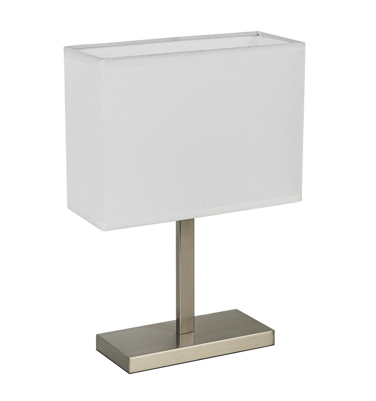 Veioză Mariam - culoare nichel/alb, Romantik / Landhaus, plastic/metal (25/35/10cm) - Mömax