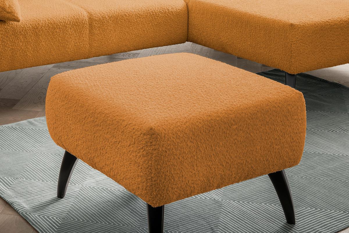 Hocker Colori Goldfarben Bouclé - Goldfarben/Schwarz, MODERN, Holz/Textil (66/44/66cm) - MID.YOU