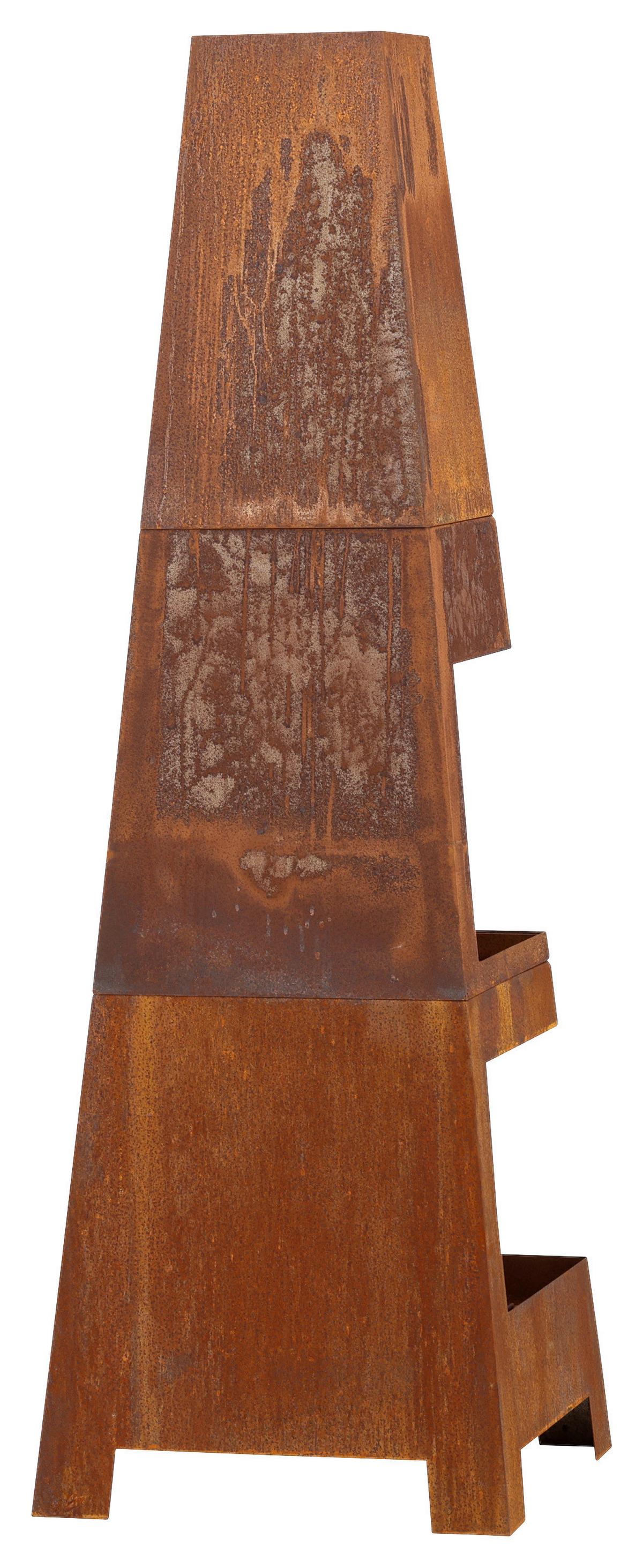Feuerstelle Bastian ca. 50x150x50 cm Dunkelorange - Dunkelorange, KONVENTIONELL, Metall (50/150/50cm) - Gardenson