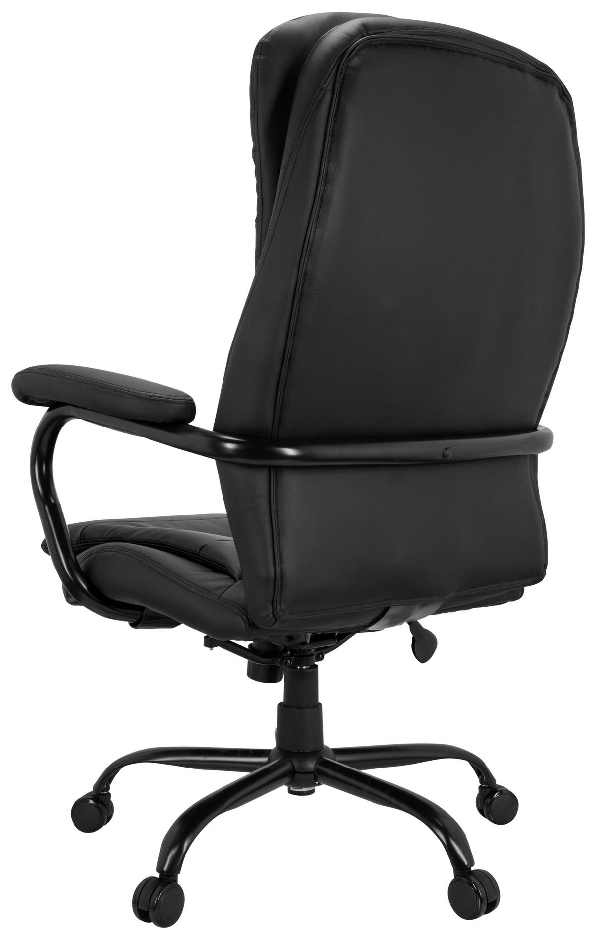 Pisarniški Stol Relax Xxl B, Pu, Črna - črna, Basics, kovina/umetna masa (78/118/70cm) - MID.YOU