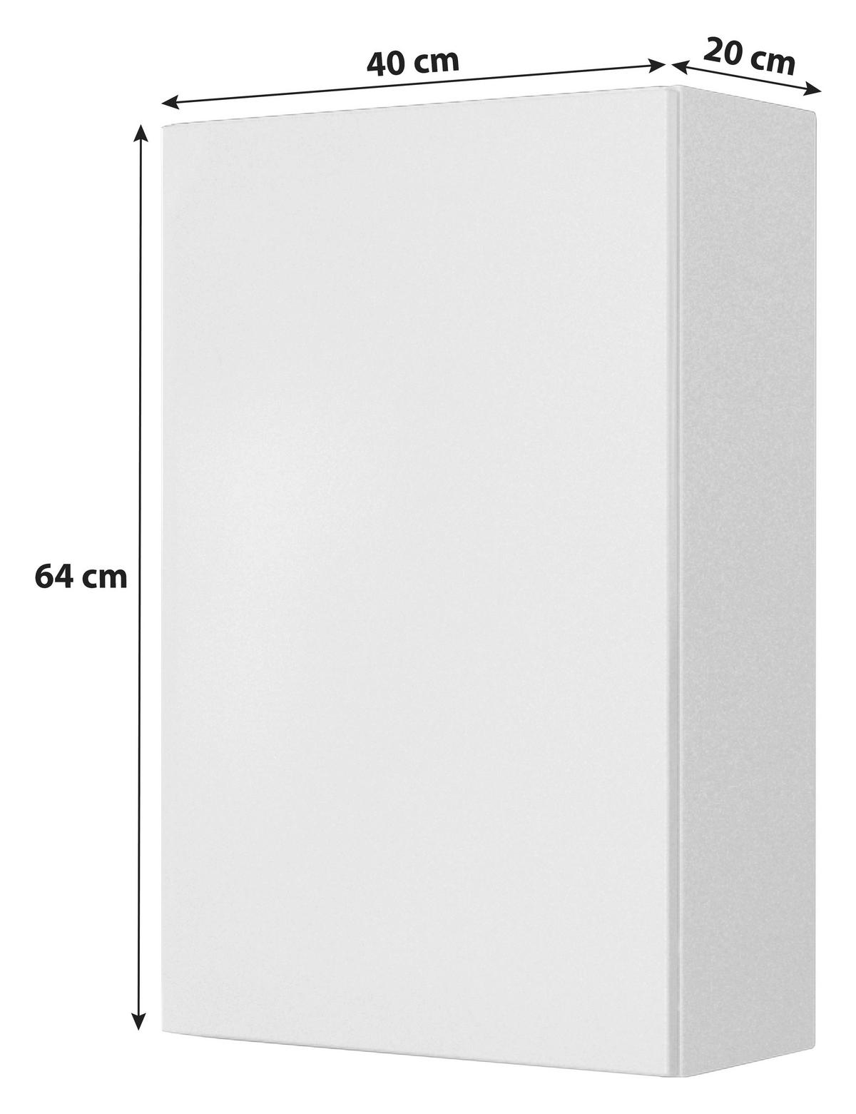 Hängeschrank in Weiss 'Pienza' - Weiß, Basics, Holzwerkstoff (40/64/20cm) - Held