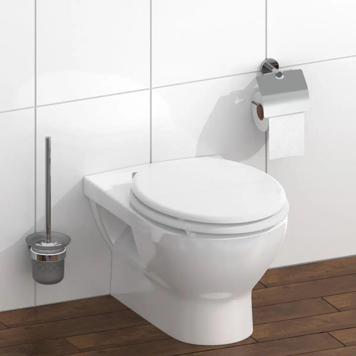 Wc-ülőke Mdf - fehér, műanyag (38/44/6cm)