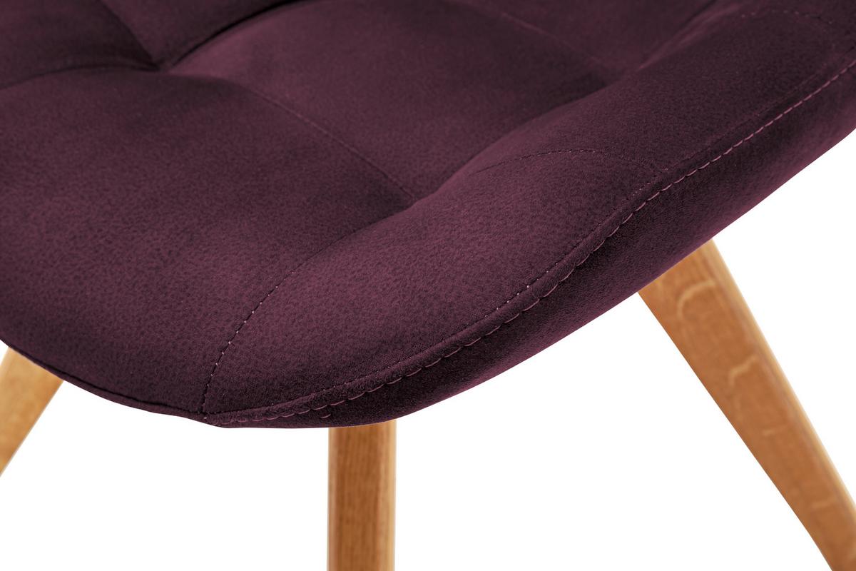 KRZESŁO BELFAST - bordowy, Konventionell, tkanina/drewno (56/84/63cm) - Carryhome