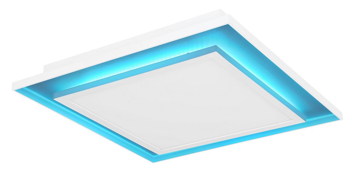 LED-Deckenleuchte Murphy Weiß max. 24 Watt - Weiß, Design, Kunststoff/Metall (44,3/44,3/6,3cm) - Globo