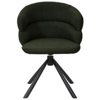 Armlehnstuhl Malia Grün - Schwarz/Grün, LIFESTYLE, Textil/Metall (58/83/62cm) - Premium Living