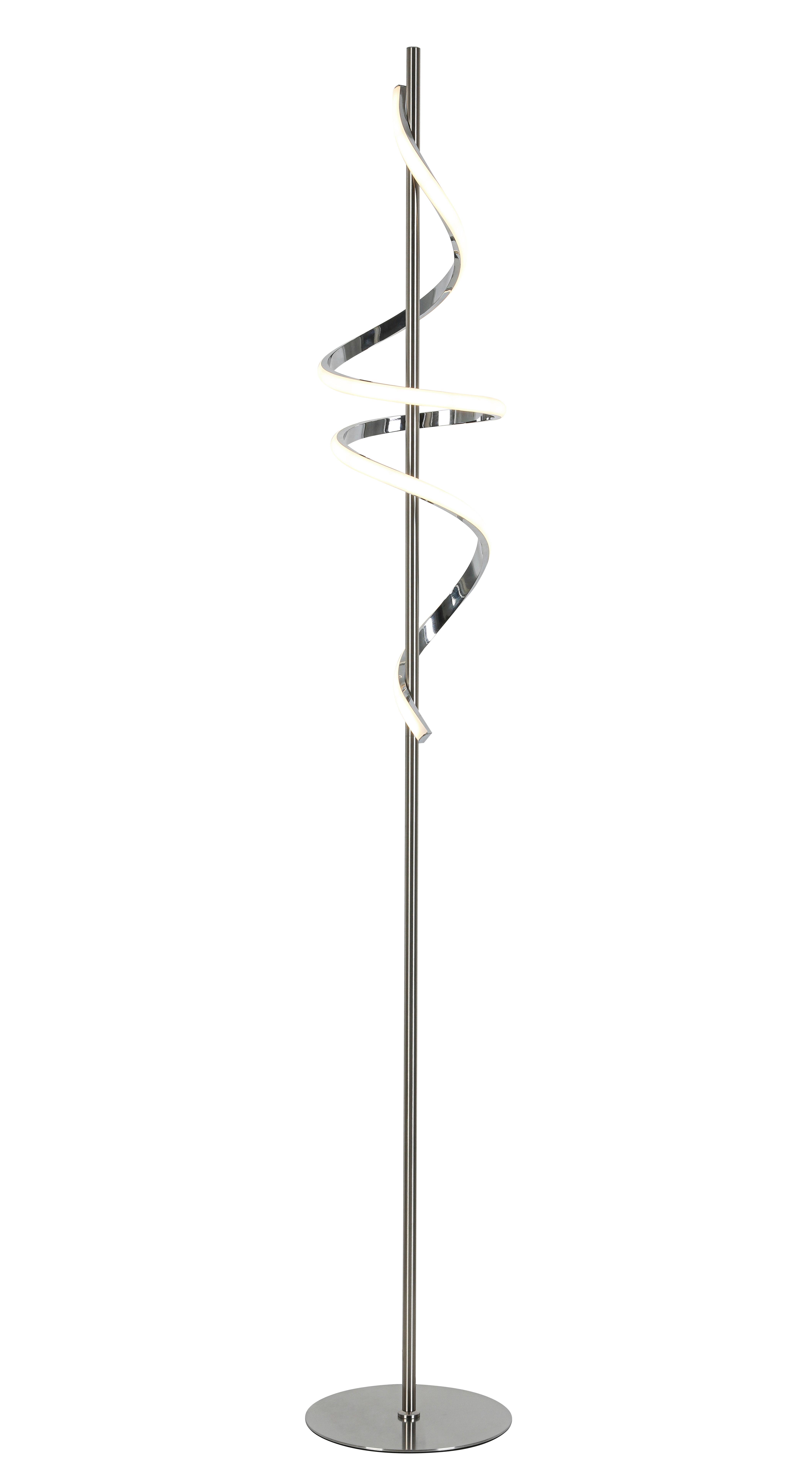 LED-GOLVLAMPA LINA - kromfärg/nickelfärgad, Modern, metall/plast (23/23/151cm) - Mömax