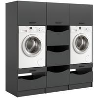 Omara Za Pralni In Sušilni Stroj Free, Antracit - antracit, Basics, leseni material (192/195/68cm) - MID.YOU