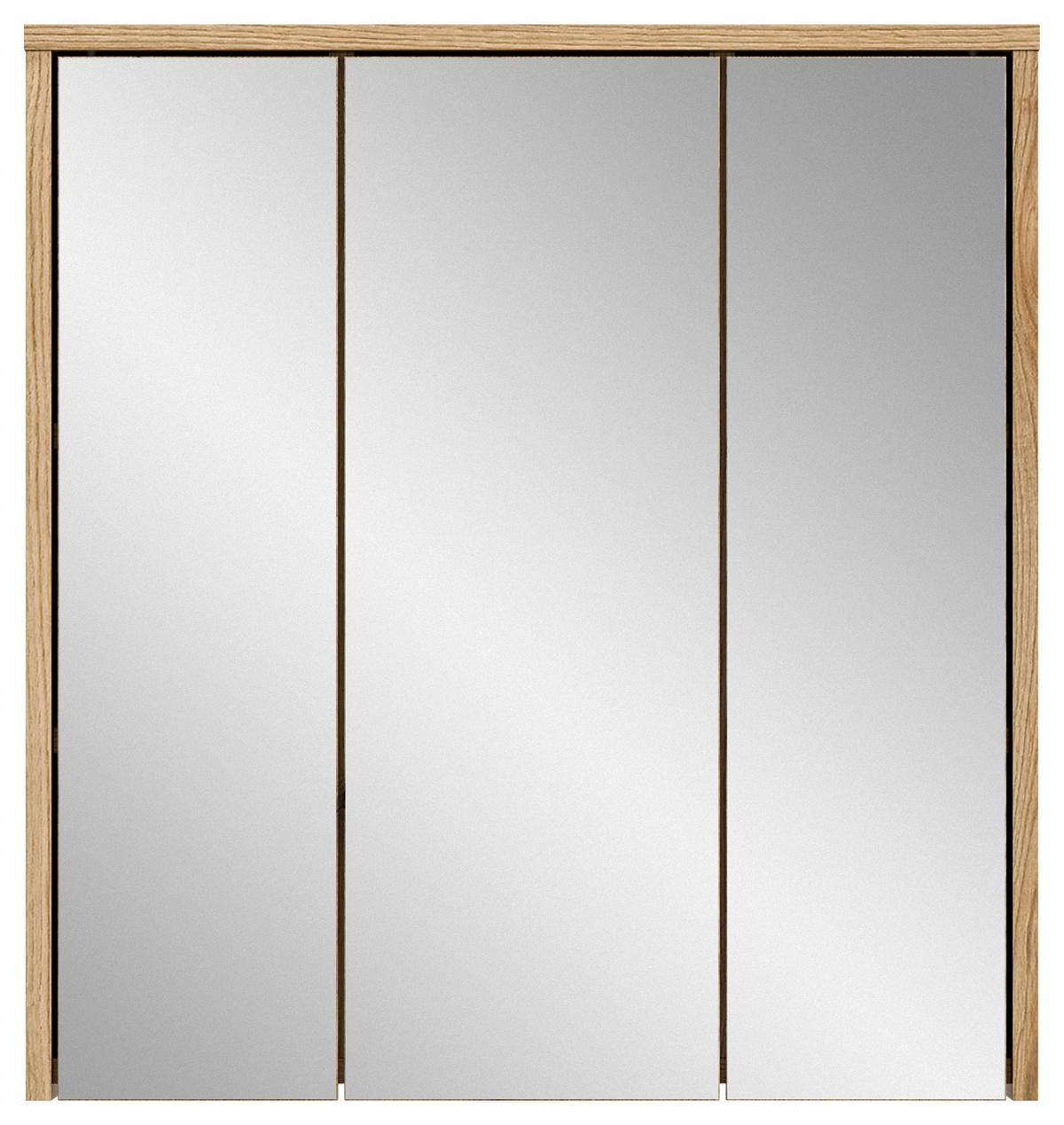 Spiegelschrank Zeno ca. 64x68 cm Eichefarben - MODERN, Glas/Holzwerkstoff (64/68/20cm) - MID.YOU
