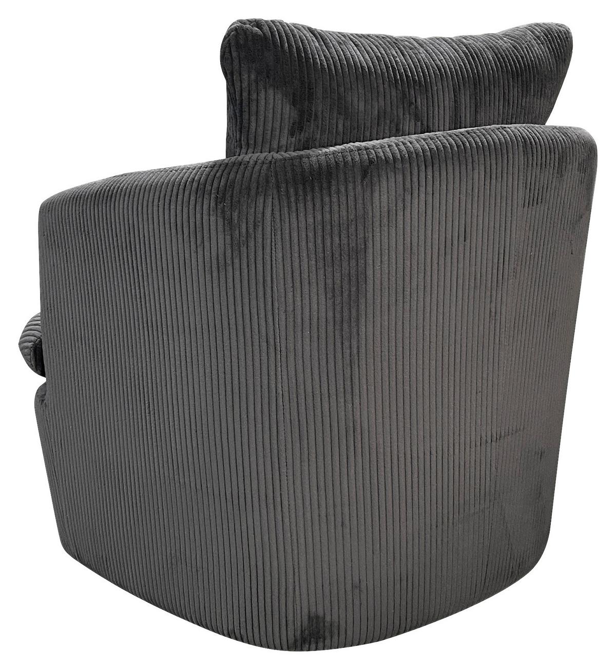 Sessel HARMONY Dunkelgrau, Cord - Dunkelgrau, Basics, Textil (72/78/77cm) - MID.YOU