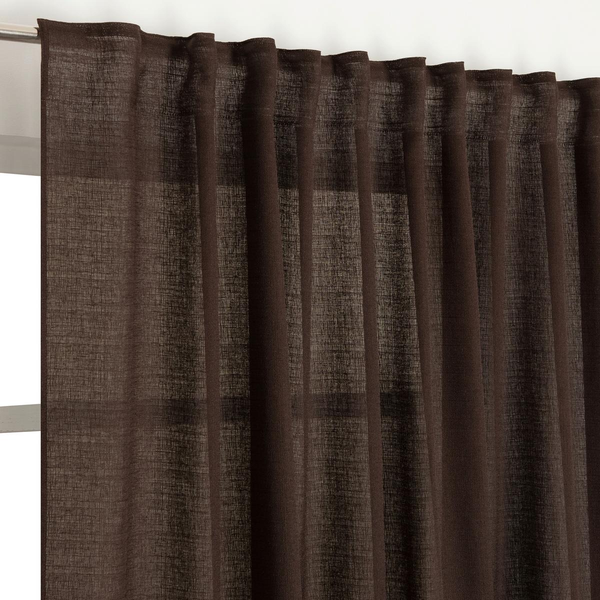 ZASŁONA GOTOWA 0156108 EVY CHOCOLAT - mokka, Basics, tkanina (200/280cm)