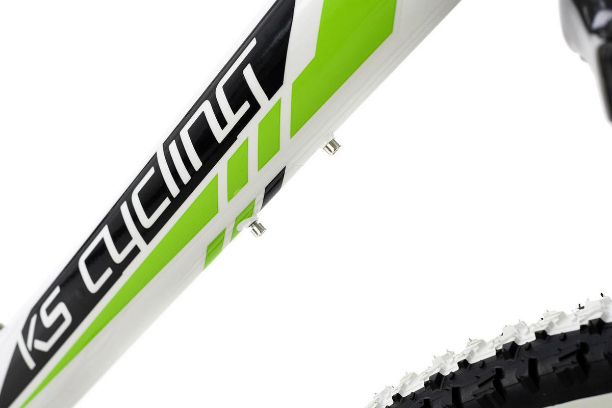 Mountainbike Fully 26'' Scrawler RH 51cm - Weiß/Grün, Basics, Metall (180/70cm) - Atrigo