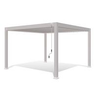 PERGOLA DELUXE PLUS 4X4M WEISS - Weiss, Basics, Metall (400/255/400cm) - Gardenson