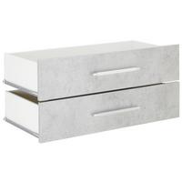 Schubladenset in Grau 2er Set - Grau, Modern, Holzwerkstoff/Metall (75,6/34,6/36,8cm) - Mömax