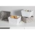 Korb Nelly in Weiß - Weiß, MODERN, Textil (19/19/11cm) - Mömax modern living