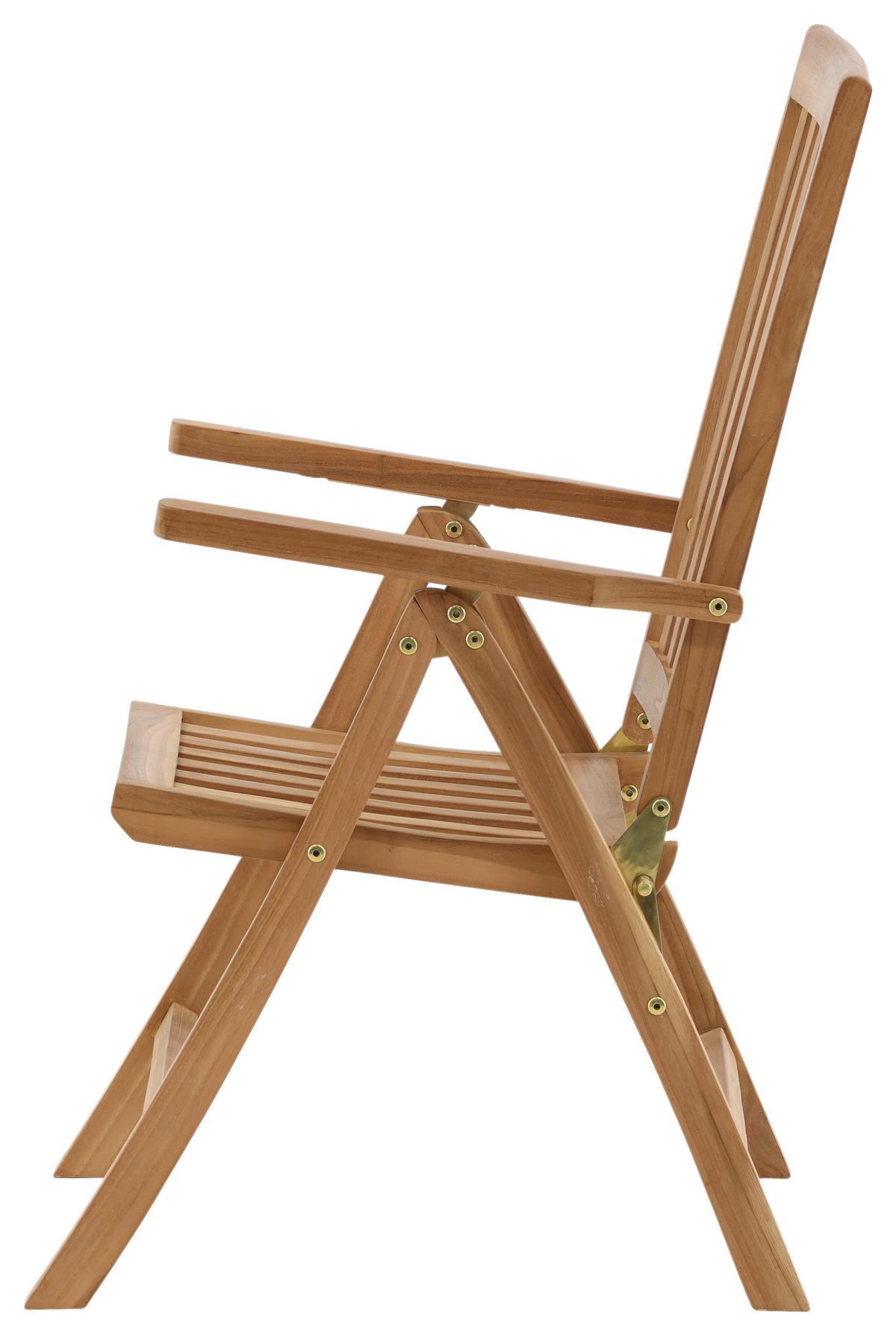 Klappstuhl Kenya ca. 62x105x73 cm Teakholz - Teakfarben, KONVENTIONELL, Holz (62/105/73cm) - Gardenson