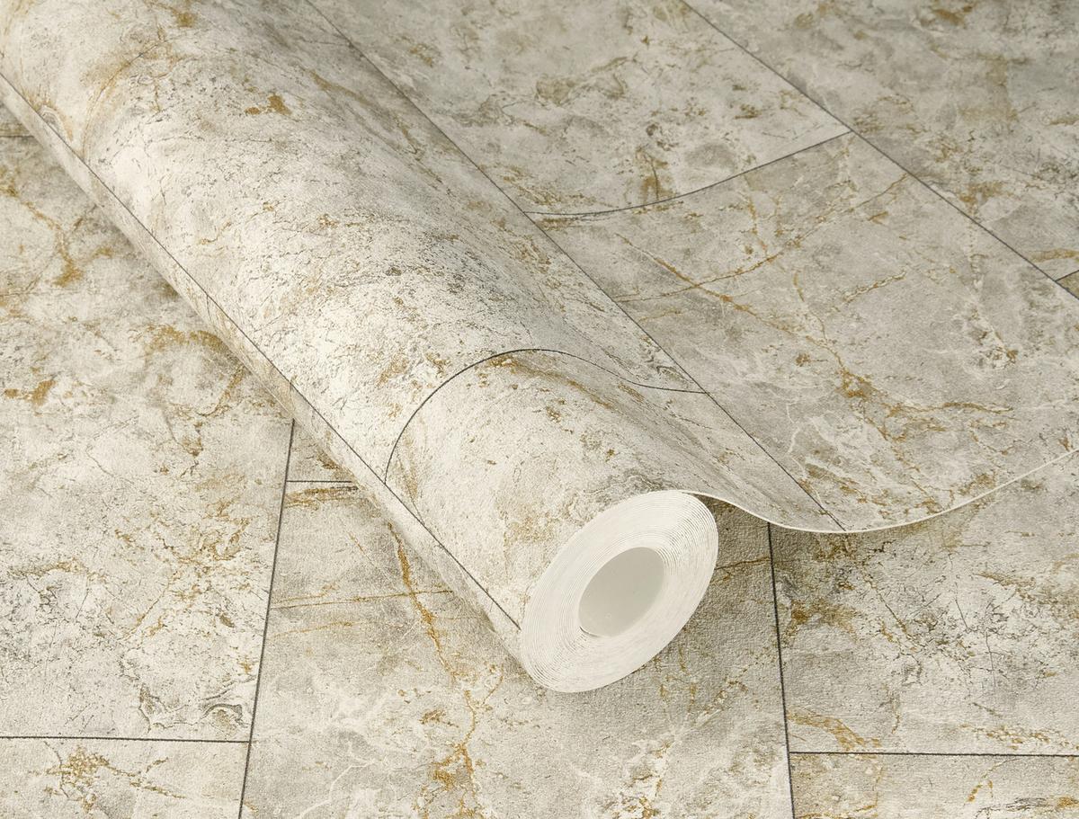Tapete Luxora Grau - Grau, Natur, Textil (600/53cm) - Tesa