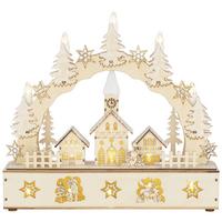 LED-Dekoleuchte Hoint Naturfarben - Naturfarben, Konventionell, Holz/Kunststoff (30/8/28cm) - Modern Living