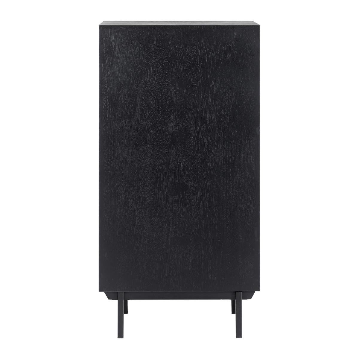 Kommode Roma ca. 54x130 cm MDF Schwarz - Schwarz, MODERN, Holz/Metall (54/103/39cm) - Bessagi Home