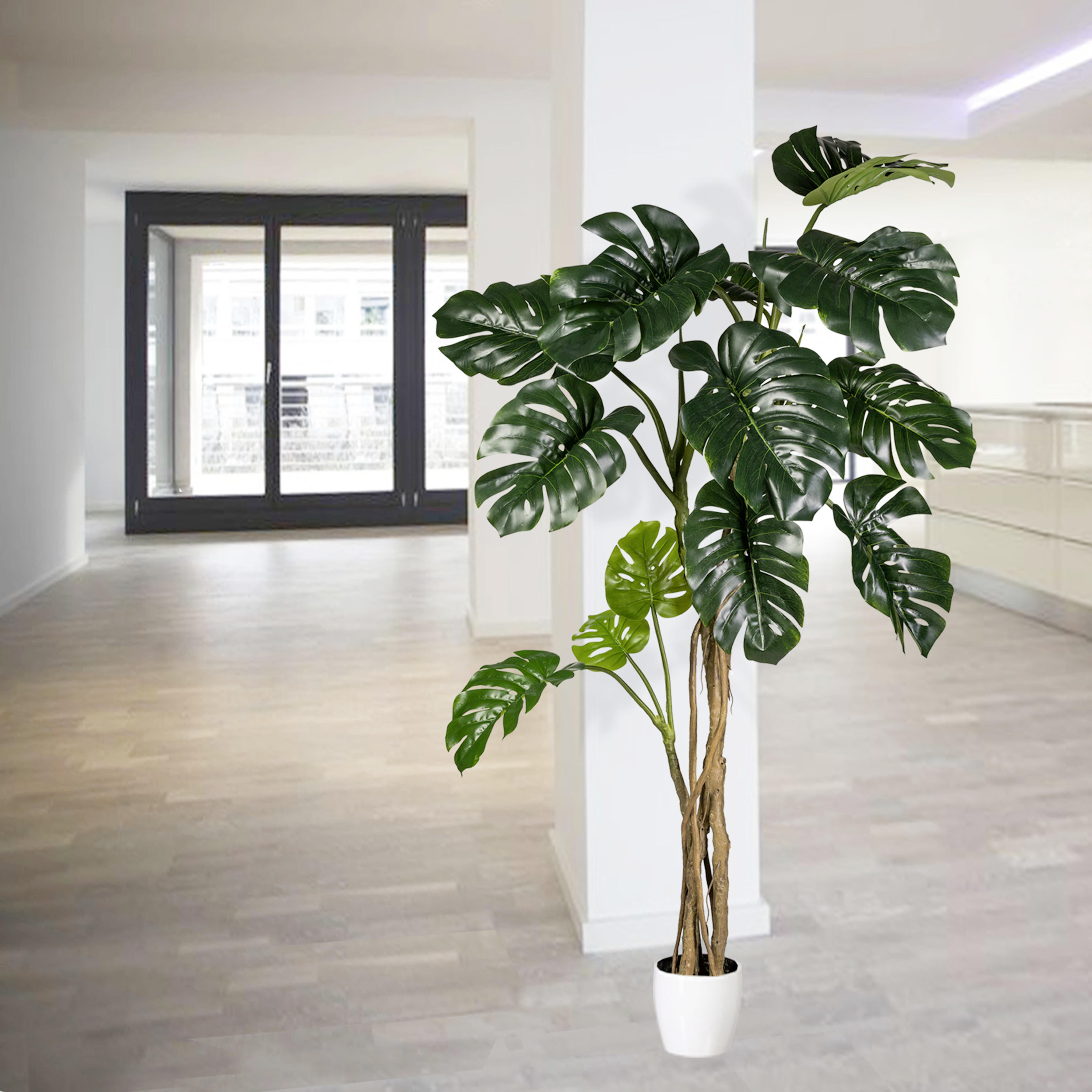 Kunstpflanze Philodendron ca. 170cm - Schwarz/Braun, Basics, Kunststoff (170cm) - MID.YOU