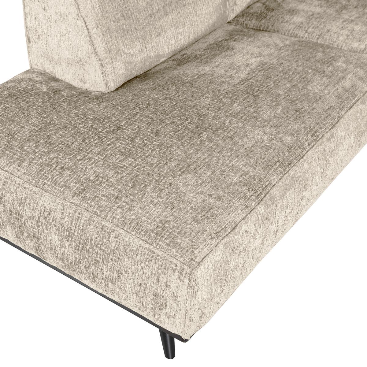 Ecksofa Statement Naturfarben S: 210x274cm - Schwarz/Naturfarben, Design, Holz/Textil (210/274cm) - Livetastic