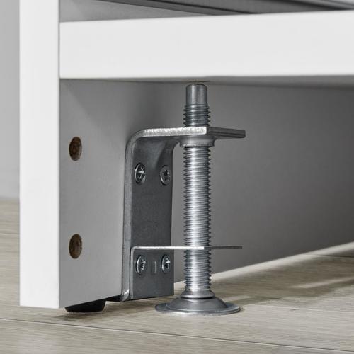 Fuss "UNIT" aus Metall, 2er Set - Alufarben, Modern, Metall (4/6/3cm) - Based