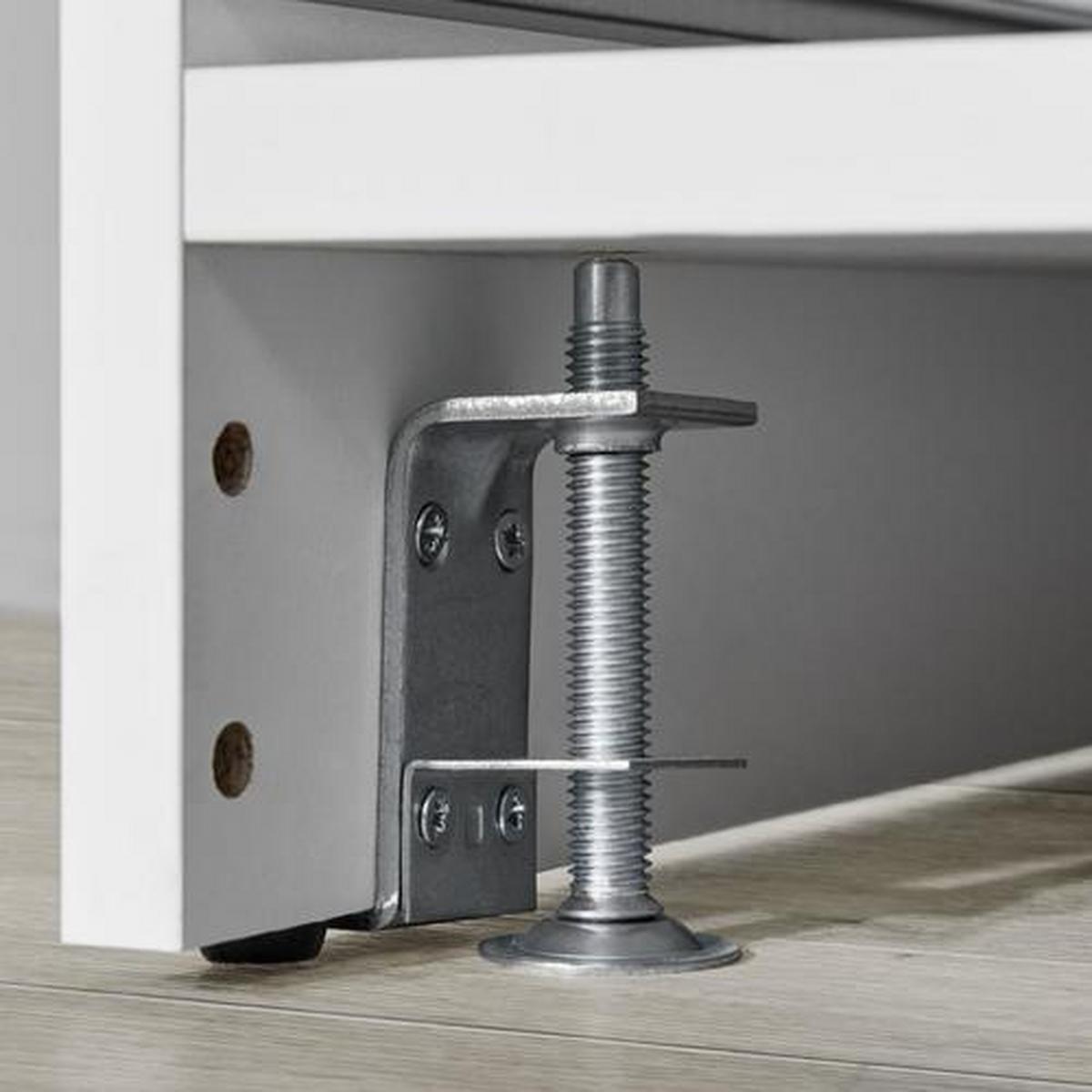 Fuß "UNIT" aus Metall, 2er Set - Alufarben, MODERN, Metall (4/6/3cm) - Based