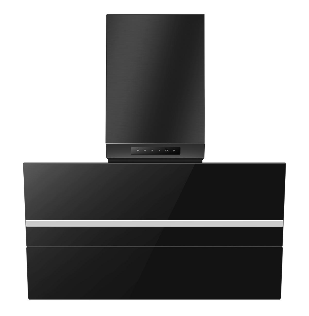 Dunstabzugshaube WS49-90B Schwarz - Schwarz, Basics, Glas/Metall - PKM