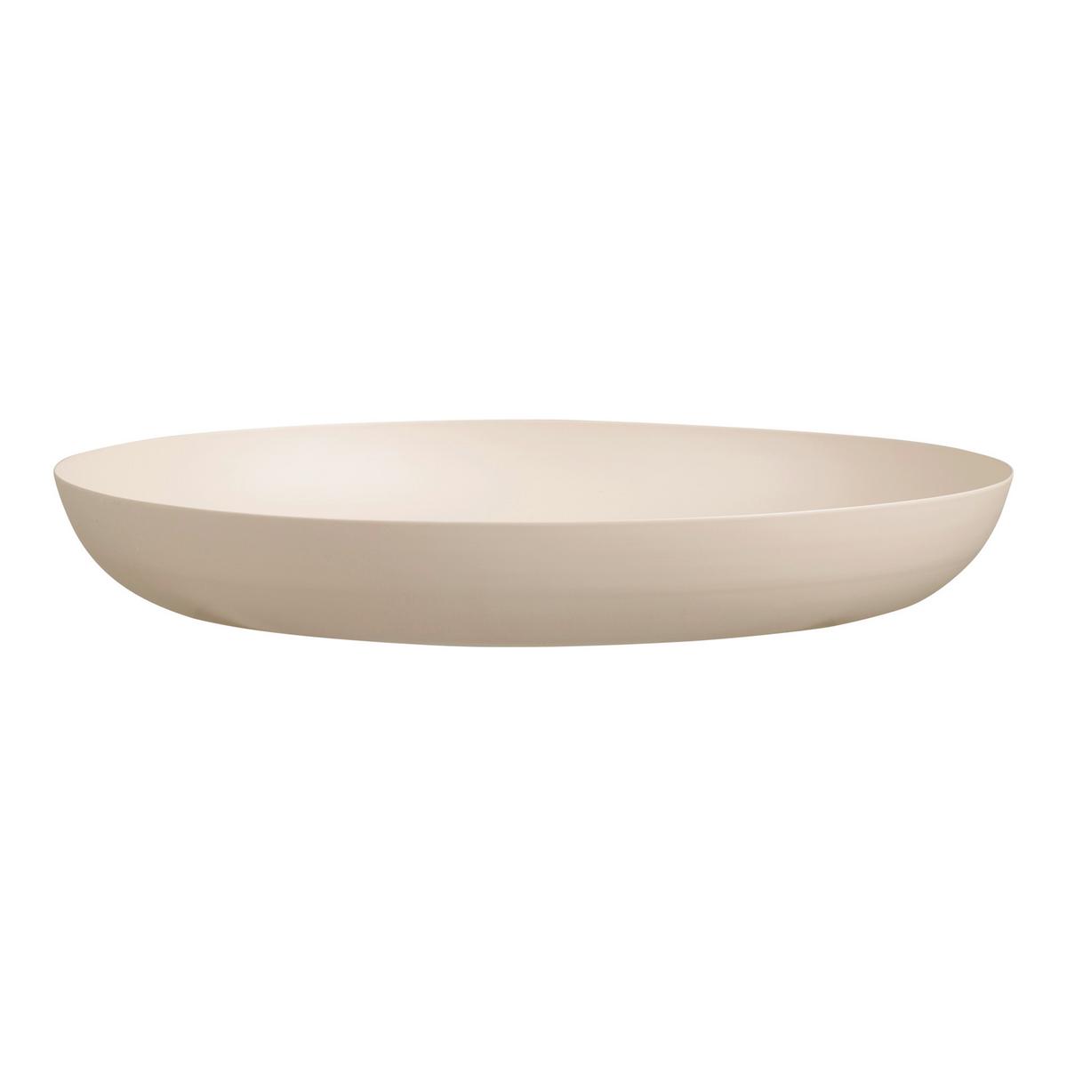 Dekotablett Tray Beige - Beige, Basics, Metall (30/4cm)