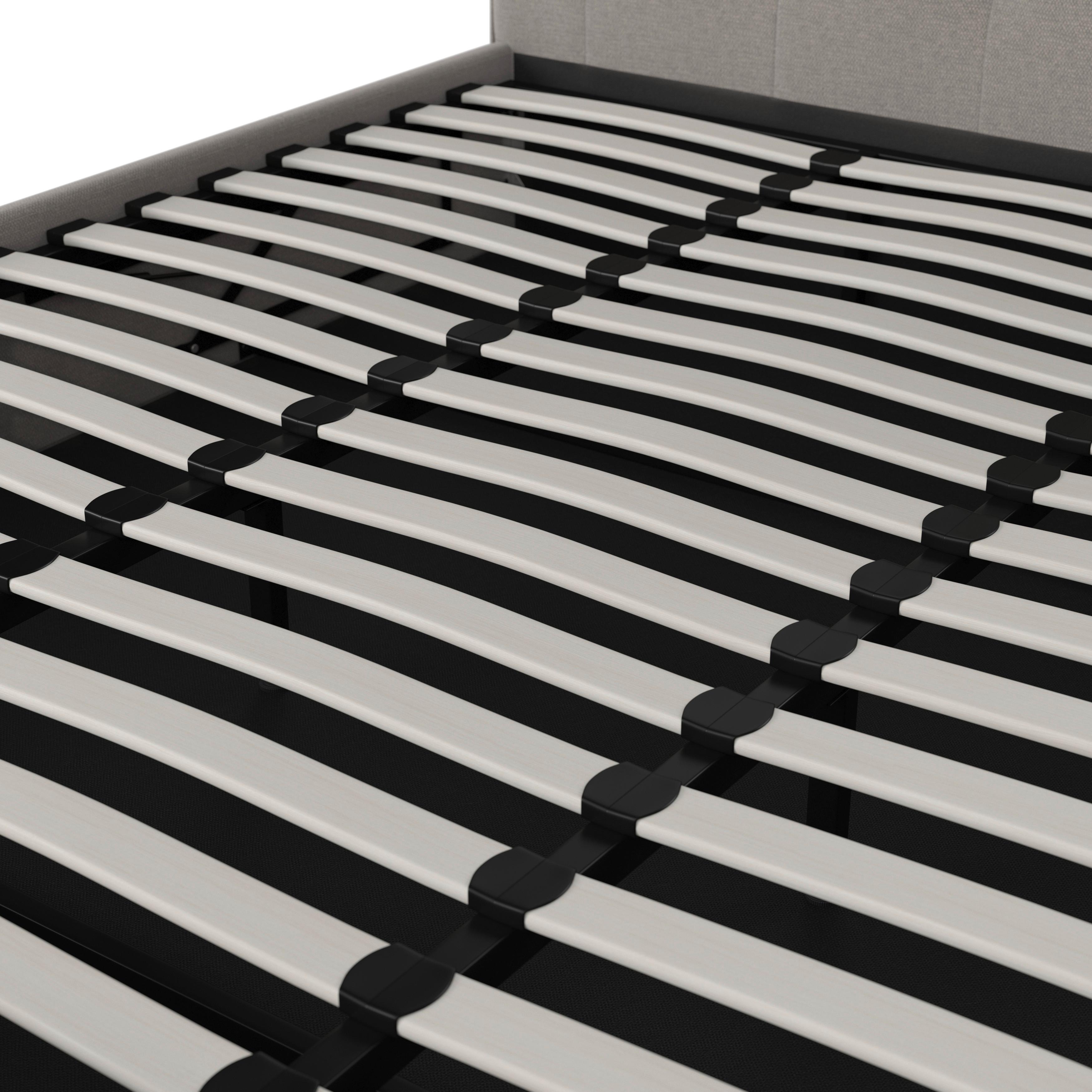 STOPPAD SÄNG JULIE - ljusgrå/svart, Modern, metall/trämaterial (180/200cm) - Bessagi Home