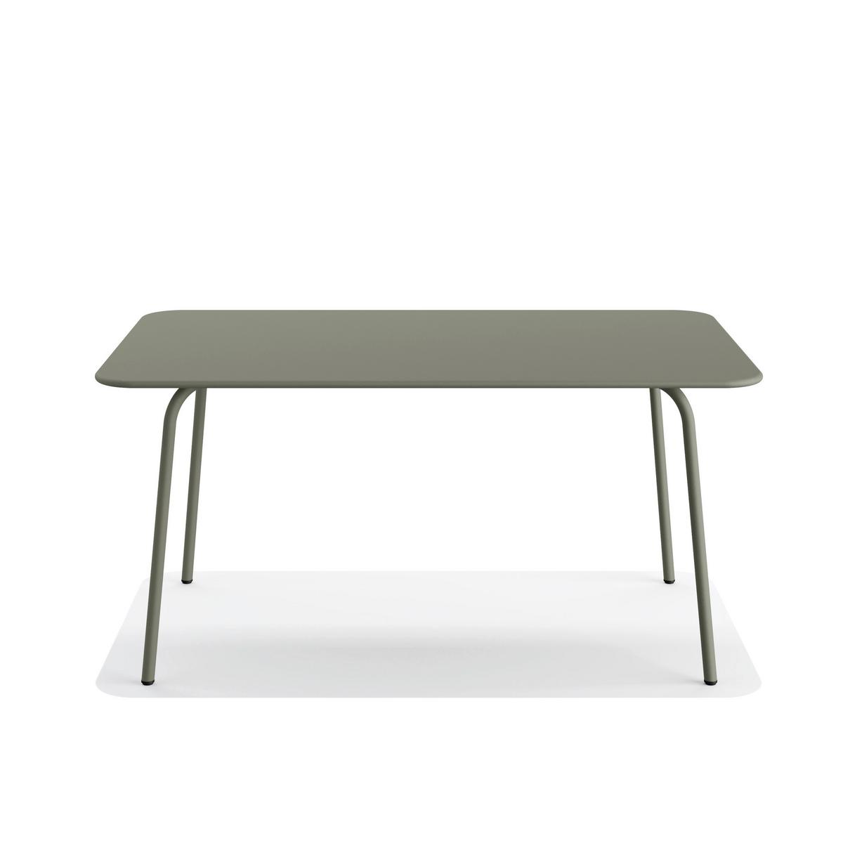 Gartentisch SHINE in Grün, rechteckig - Grün, Basics, Metall (160/73/90cm) - Gardenson