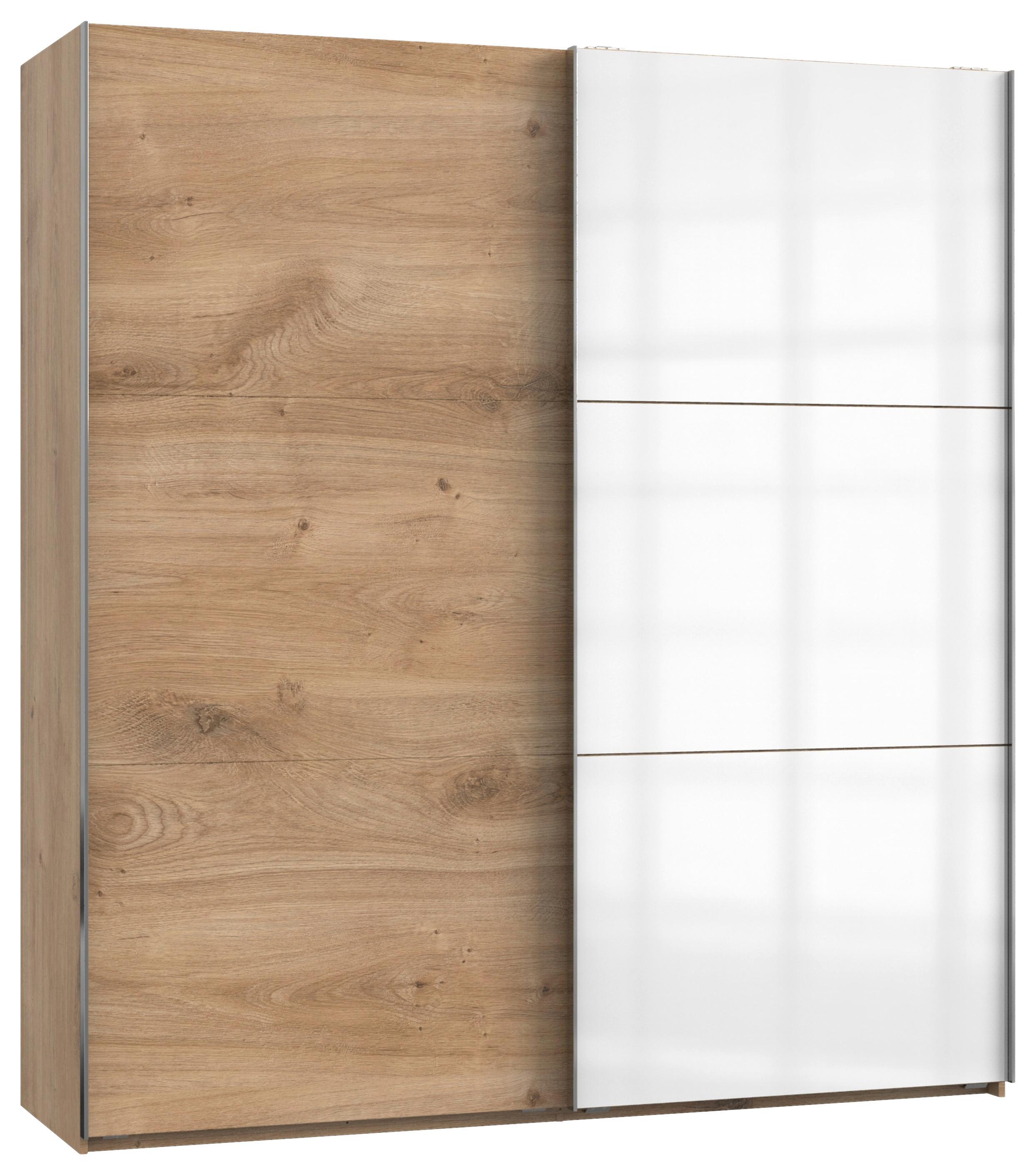 Ormar S Kliznim Vratima Level 36c - bijela/boje hrasta, Moderno, drvni materijal (200/216/65cm) - Modern Living