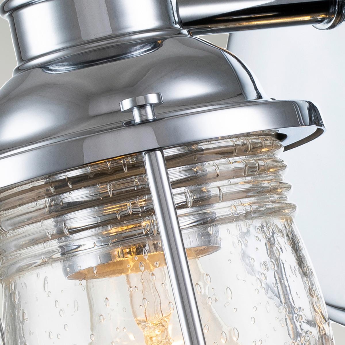Fürdőszobai Falilámpa Qn-Ashlandbay1-Pc-Bath - krómszínű, Konventionell, üveg/fém (20,6/12,7/16,9cm) - Elstead Lighting