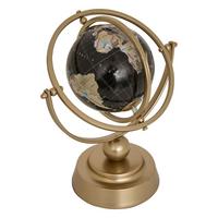 Decorațiune glob pământesc Bota cca. 20x24 cm - auriu/negru, Basics, plastic/metal (20,5/11/24cm)