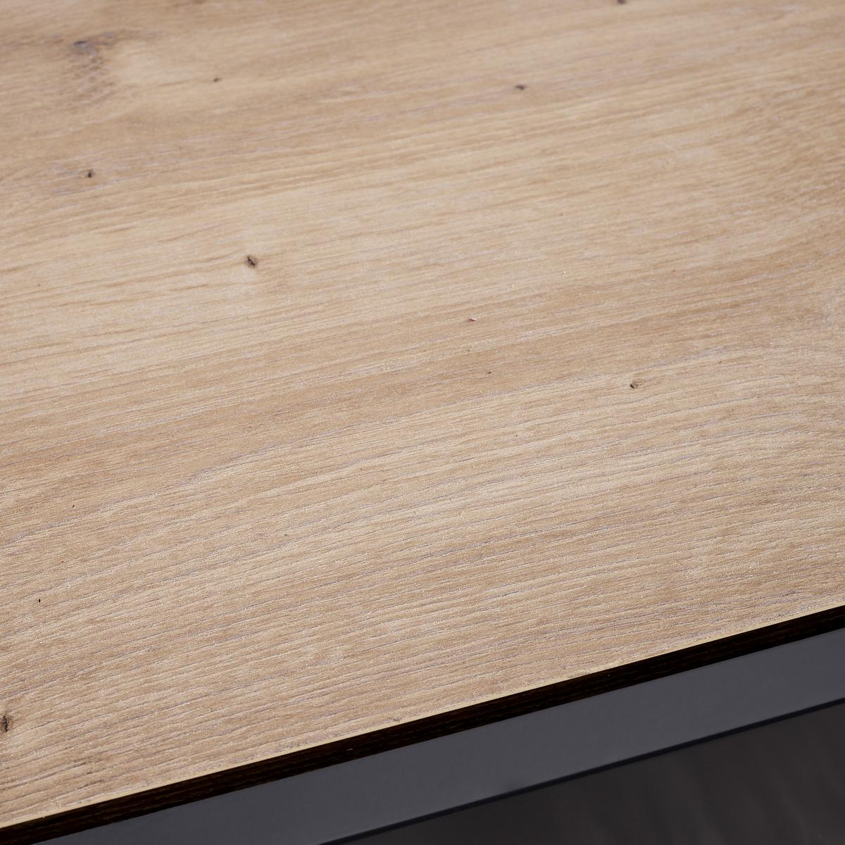 Couchtisch Holz, quadratisch, "Fosco", Eiche - Eichefarben/Grau, Modern, Holz (80/80/38cm) - Bessagi Home