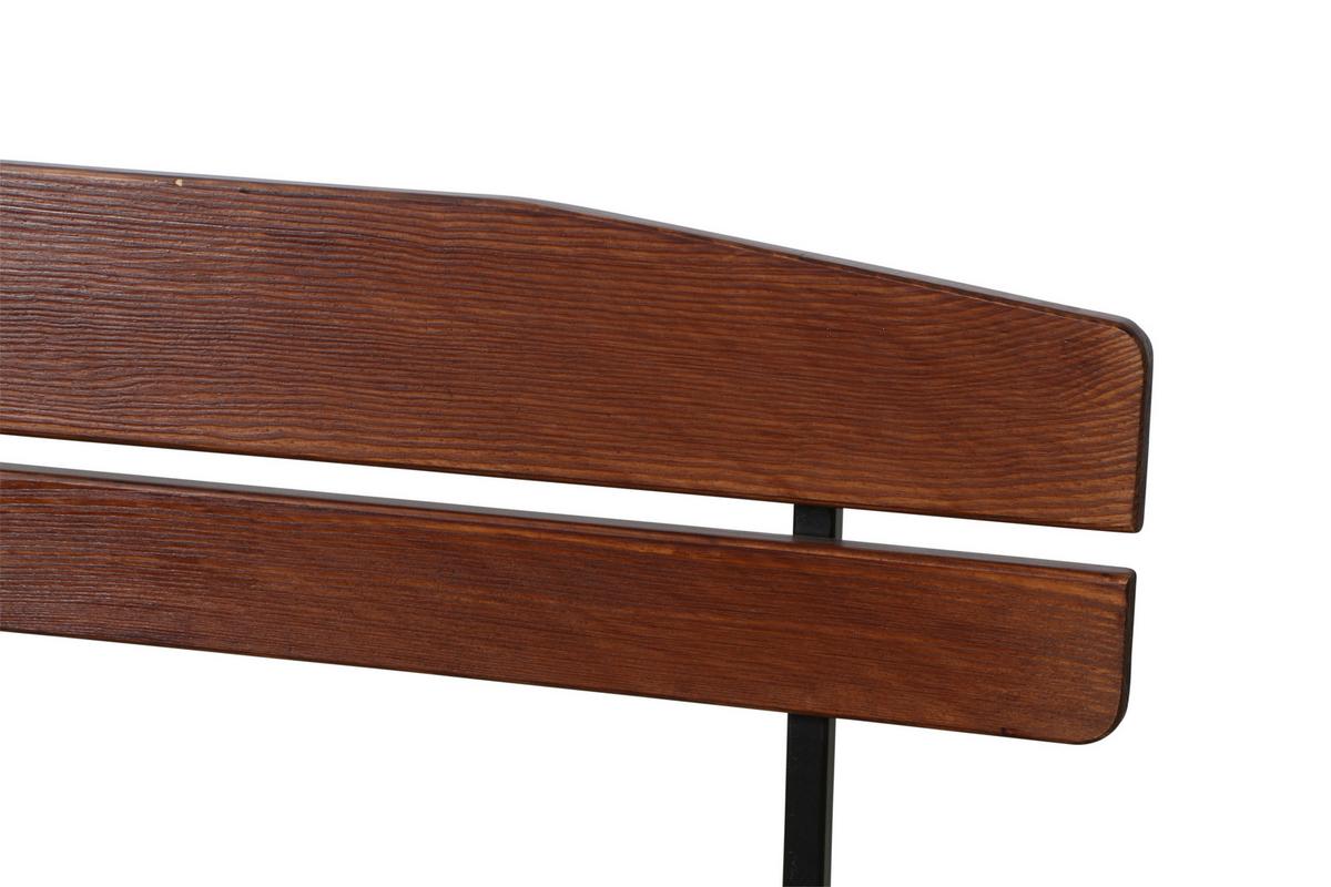 Biertischgarnitur Bavaria Braun/Schwarz - Dunkelbraun, MODERN, Holz/Metall (60/60/180cm) - Gardenson