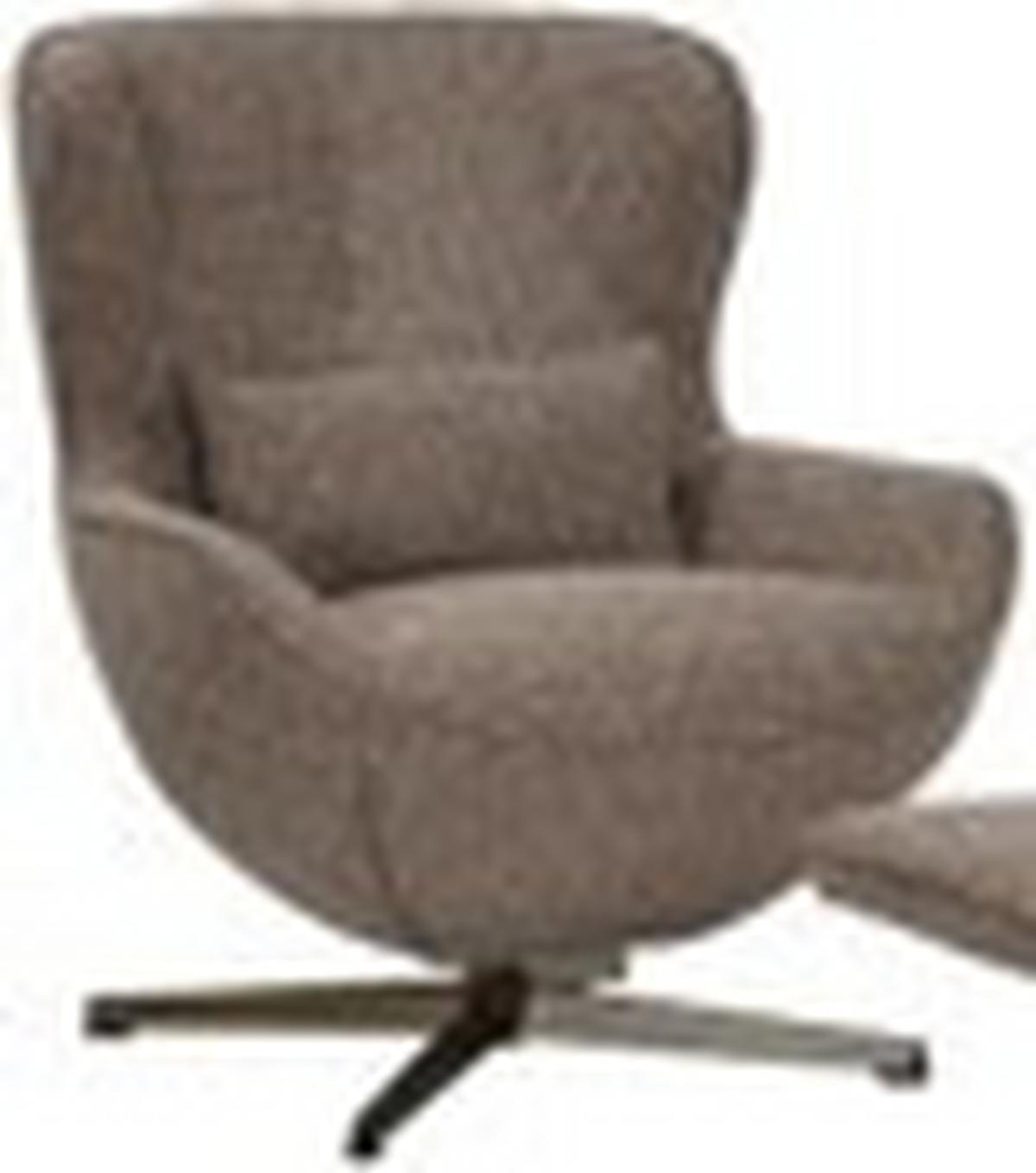 Fotelja Alba - brončane boje/smeđa, Moderno, metal/tekstil (76/94/87,5cm) - Mömax