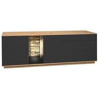 TV-Element Halvar Anthrazit/Eiche Artisan - Anthrazit/Eiche Artisan, MODERN, Glas/Holz (207/71/42cm) - Premium Living