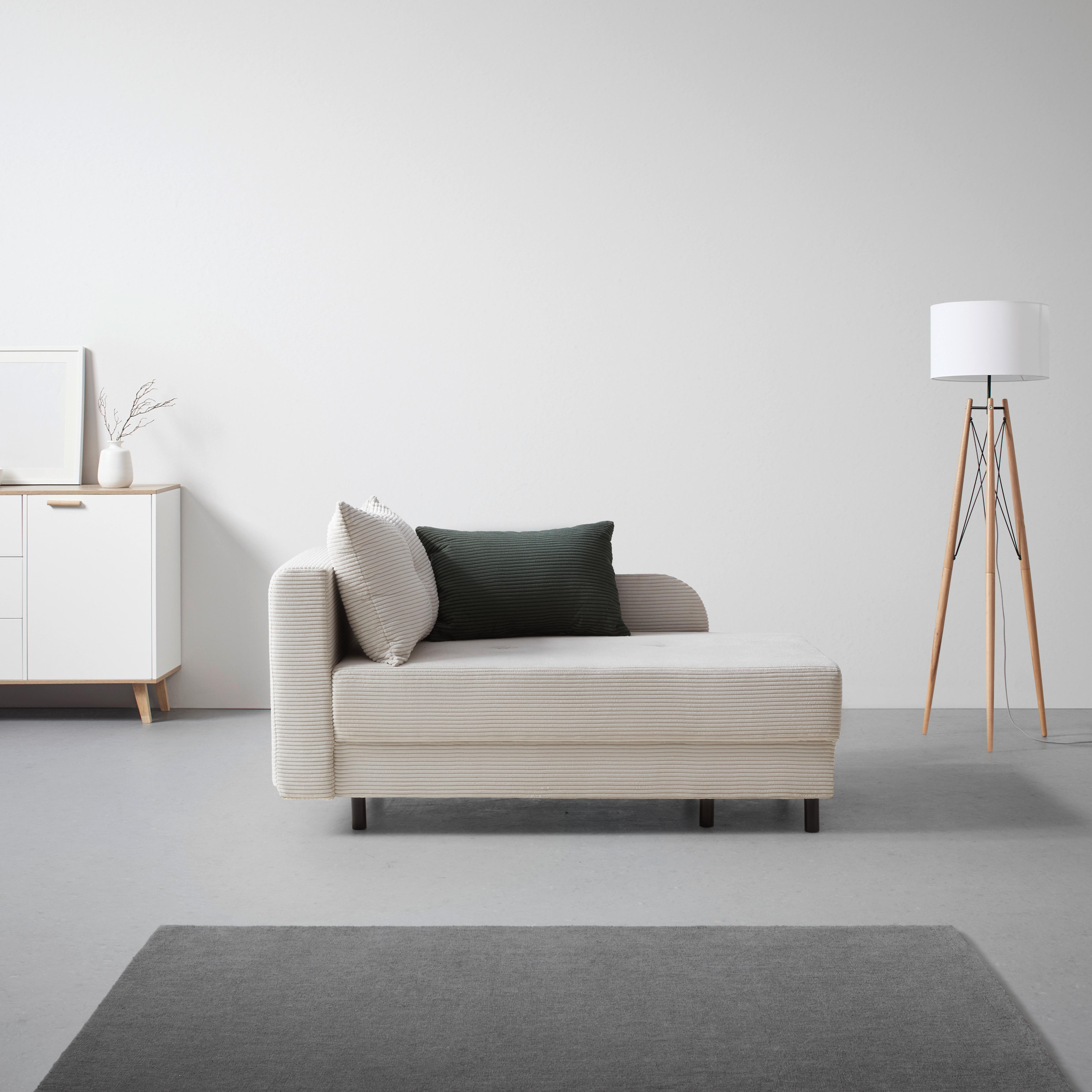 Liege Nova in Perlmutt - Perlmutt/Schwarz, MODERN, Holz/Textil (85/62/145cm) - Mömax