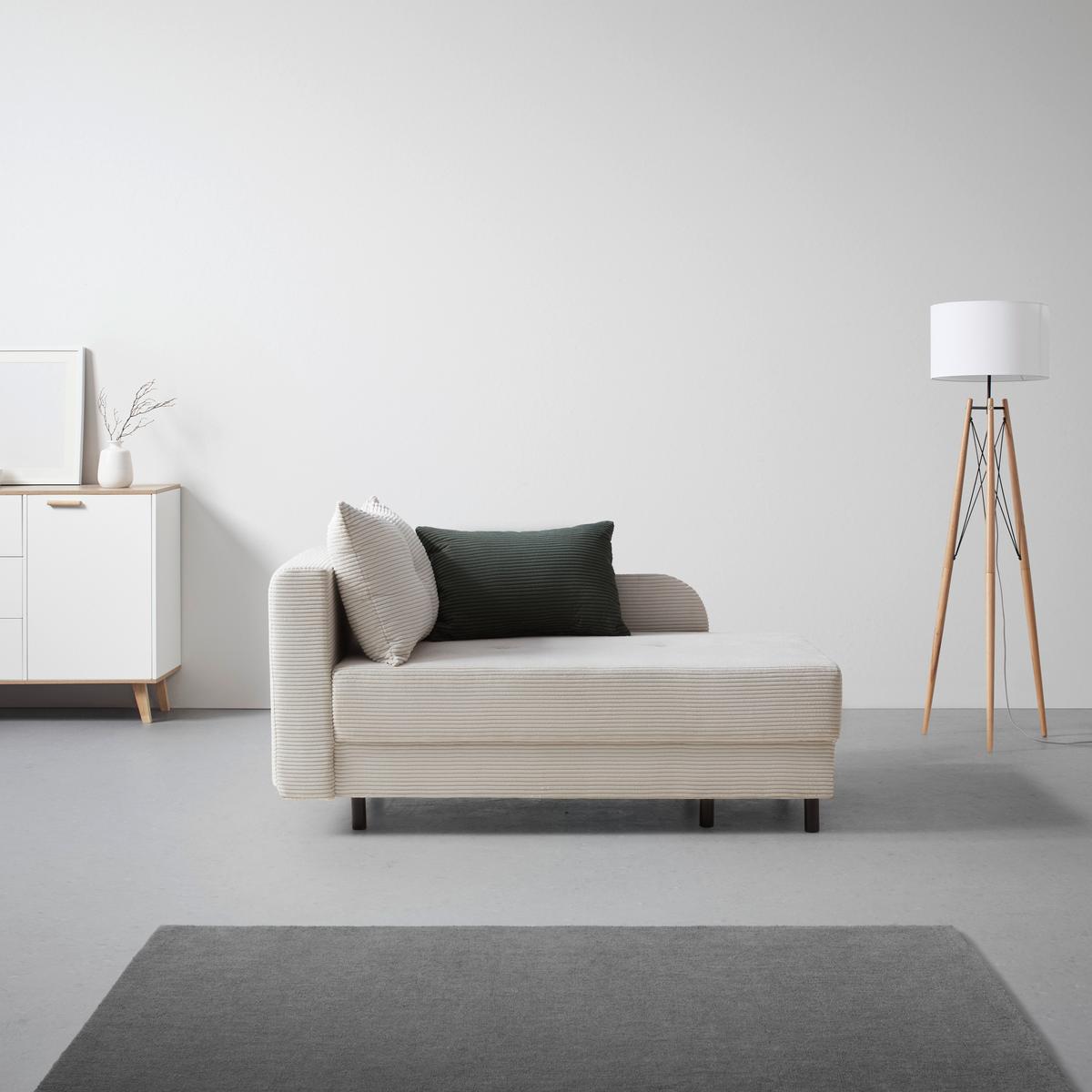 Liege Nova in Perlmutt - Perlmutt/Schwarz, MODERN, Holz/Textil (85/62/145cm) - Mömax
