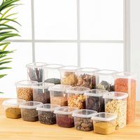 ZESTAW POJEMNIKÓW KUCHENNYCH 3808006501 - biały/przezroczysty, Basics, tworzywo sztuczne (10/10/9,5cm)