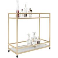 PLAYBOY Servierwagen Ginger Glas/Metall Goldfarben - Goldfarben, Design, Glas/Metall (90/40/87cm) - Playboy