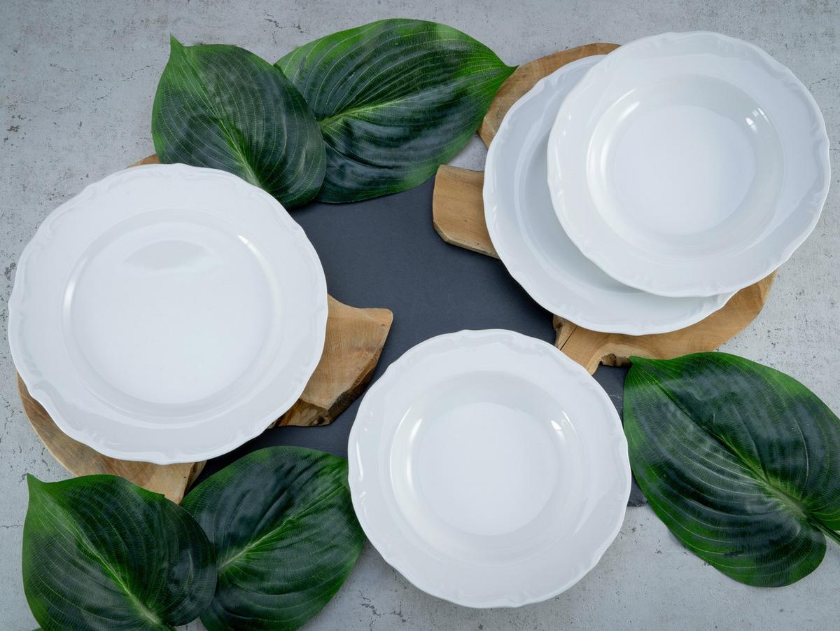 Tafelservice 16137, 12-teilig - Weiß, Keramik - Creatable