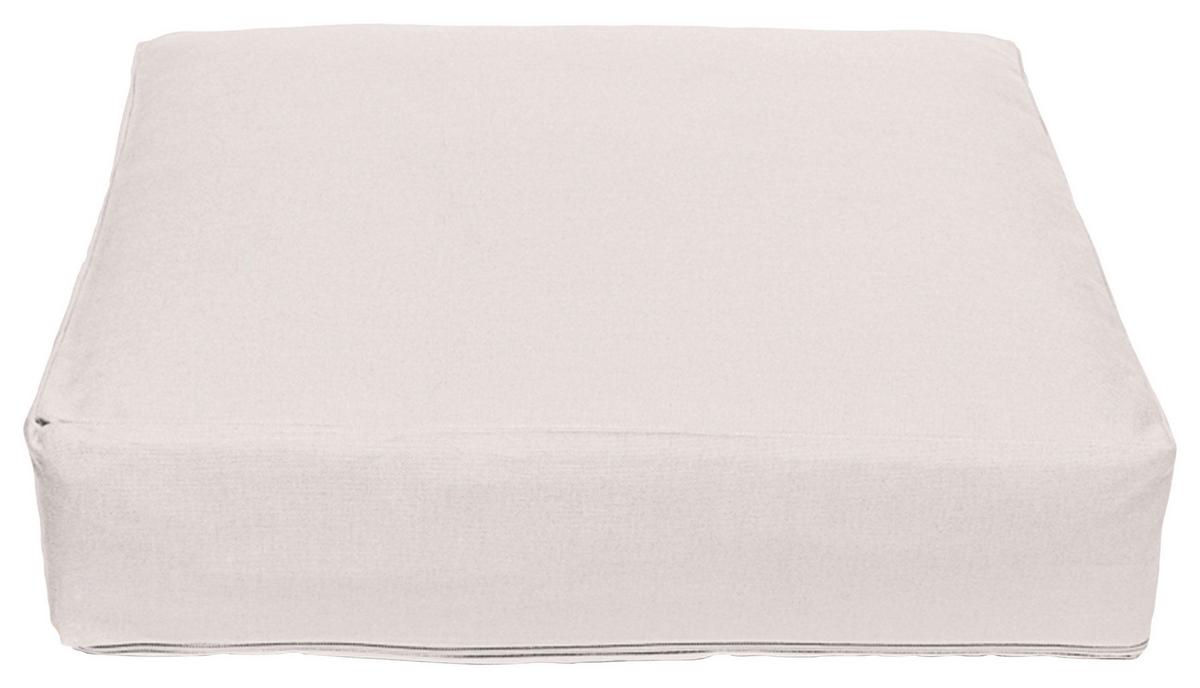 Boxkissen Lars in Weiß ca. 40x40cm - Weiß, KONVENTIONELL, Textil (40/40/8cm) - Mary's