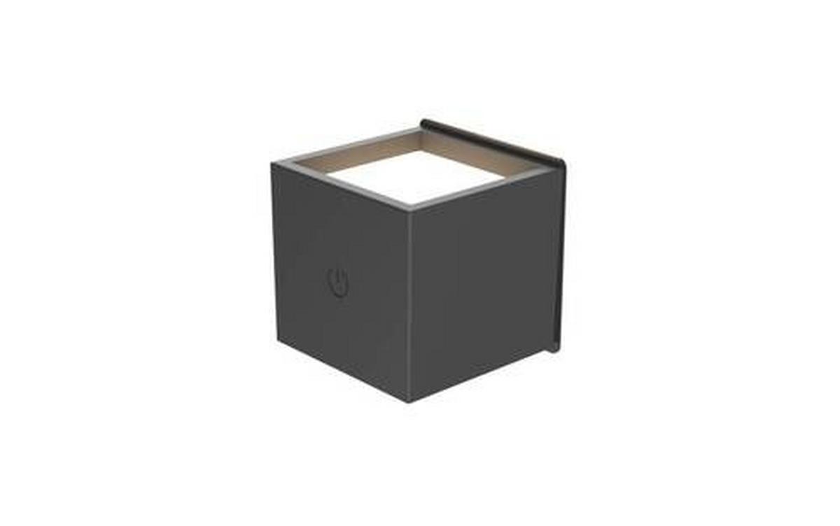 KINKIET LED BOX 8 SCHWARZ LUMBOX080NXWLNW - czarny, Basics, tworzywo sztuczne (7.5/7.5/7.5cm) - New Garden