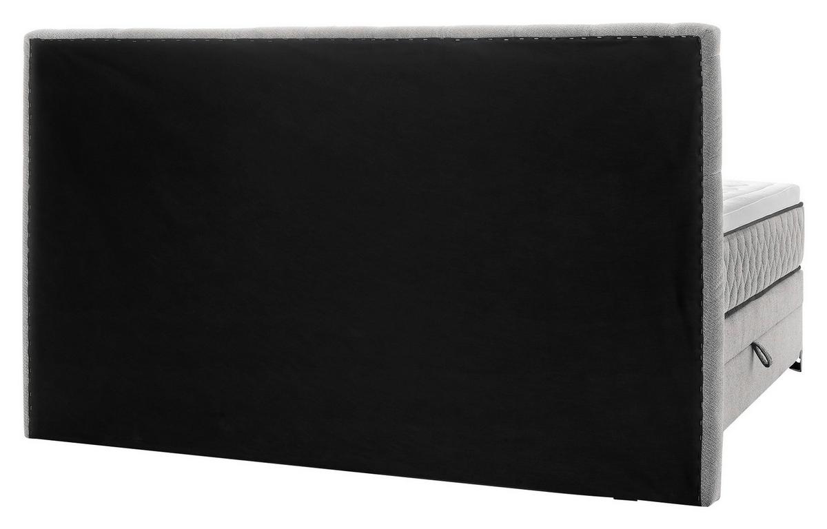 Boxspring Krevet Carmen - srebrne boje/tirkizna, Konvencionalno, drvni materijal/drvo (180/200cm) - Modern Living